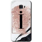 MRCİLETİSİM mrc175157 Pembe Mermer Desenli İ Harfi Kılıf HD Desen Baskılı Arka Kapak Samsung Galaxy C9 Pro ile uyumlu