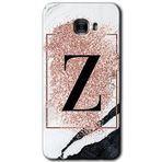 MRCİLETİSİM mrc175177 Pembe Mermer Desenli Z Harfi Kılıf HD Desen Baskılı Arka Kapak Samsung Galaxy C9 Pro ile uyumlu