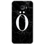 MRCİLETİSİM mrc175239 Siyah Mermer Desenli Ö Harfi Kılıf HD Desen Baskılı Arka Kapak Samsung Galaxy C9 Pro ile uyumlu