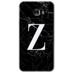 MRCİLETİSİM mrc175250 Siyah Mermer Desenli Z Harfi Kılıf HD Desen Baskılı Arka Kapak Samsung Galaxy C9 Pro ile uyumlu