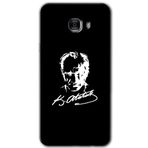 MRCİLETİSİM mrc175260 Atatürk Silüet İmza Kılıf HD Desen Baskılı Arka Kapak Samsung Galaxy C9 Pro ile uyumlu