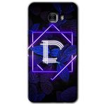 MRCİLETİSİM mrc175310 Dark Neon Yaprak D Harfi Kılıf HD Desen Baskılı Arka Kapak Samsung Galaxy C9 Pro ile uyumlu
