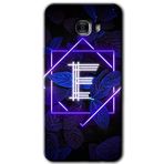 MRCİLETİSİM mrc175311 Dark Neon Yaprak E Harfi Kılıf HD Desen Baskılı Arka Kapak Samsung Galaxy C9 Pro ile uyumlu