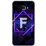 MRCİLETİSİM mrc175312 Dark Neon Yaprak F Harfi Kılıf HD Desen Baskılı Arka Kapak Samsung Galaxy C9 Pro ile uyumlu