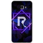 MRCİLETİSİM mrc175338 Dark Neon Yaprak R Harfi Kılıf HD Desen Baskılı Arka Kapak Samsung Galaxy C9 Pro ile uyumlu