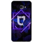 MRCİLETİSİM mrc175343 Dark Neon Yaprak Ü Harfi Kılıf HD Desen Baskılı Arka Kapak Samsung Galaxy C9 Pro ile uyumlu