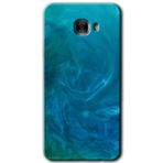 MRCİLETİSİM mrc175396 Mavi Aura Kılıf HD Desen Baskılı Arka Kapak + Temperli Cam Samsung Galaxy C9 Pro ile uyumlu