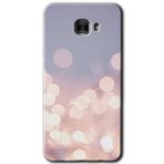MRCİLETİSİM mrc175436 Blur Lights Kılıf HD Desen Baskılı Arka Kapak + Temperli Cam Samsung Galaxy C9 Pro ile uyumlu