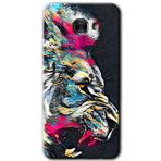 MRCİLETİSİM mrc175459 Colorfull Aslan Kılıf HD Desen Baskılı Arka Kapak + Temperli Cam Samsung Galaxy C9 Pro ile uyumlu