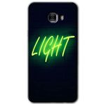 MRCİLETİSİM mrc175465 Neon İnscription Kılıf HD Desen Baskılı Arka Kapak + Temperli Cam Samsung Galaxy C9 Pro ile uyumlu