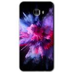 MRCİLETİSİM mrc175467 Color Splash Purple Kılıf HD Desen Baskılı Arka Kapak + Temperli Cam Samsung Galaxy C9 Pro ile uyumlu