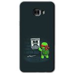 MRCİLETİSİM mrc175493 Kaplumbağa Avcısı Kılıf HD Desen Baskılı Arka Kapak + Temperli Cam Samsung Galaxy C9 Pro ile uyumlu
