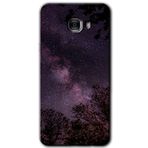 MRCİLETİSİM mrc175525 Gece Galaksi Kılıf HD Desen Baskılı Arka Kapak + Temperli Cam Samsung Galaxy C9 Pro ile uyumlu