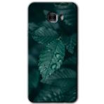 MRCİLETİSİM mrc175529 Yağmurlu Yaprak Kılıf HD Desen Baskılı Arka Kapak + Temperli Cam Samsung Galaxy C9 Pro ile uyumlu