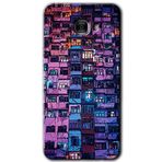 MRCİLETİSİM mrc175537 Şehir Görünümü Kılıf HD Desen Baskılı Arka Kapak + Temperli Cam Samsung Galaxy C9 Pro ile uyumlu