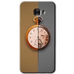 MRCİLETİSİM mrc175590 Clocks Artwork Kılıf HD Desen Baskılı Arka Kapak + Temperli Cam Samsung Galaxy C9 Pro ile uyumlu