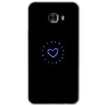 MRCİLETİSİM mrc175603 Heart Strokes Kılıf HD Desen Baskılı Arka Kapak + Temperli Cam Samsung Galaxy C9 Pro ile uyumlu
