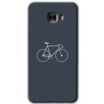 MRCİLETİSİM mrc175646 Bike Kılıf HD Desen Baskılı Arka Kapak + Temperli Cam Samsung Galaxy C9 Pro ile uyumlu