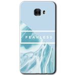 MRCİLETİSİM mrc175660 Fearless Kılıf HD Desen Baskılı Arka Kapak + Temperli Cam Samsung Galaxy C9 Pro ile uyumlu