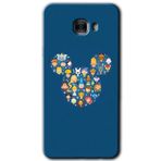 MRCİLETİSİM mrc175670 Mickey Kılıf HD Desen Baskılı Arka Kapak + Temperli Cam Samsung Galaxy C9 Pro ile uyumlu