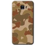 MRCİLETİSİM mrc175756 Kamuflaj 10 Kılıf HD Desen Baskılı Arka Kapak + Temperli Cam Samsung Galaxy C9 Pro ile uyumlu