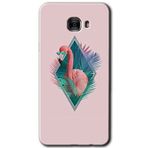 MRCİLETİSİM mrc175763 Flamingo Kılıf HD Desen Baskılı Arka Kapak + Temperli Cam Samsung Galaxy C9 Pro ile uyumlu