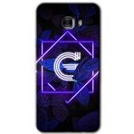 MRCİLETİSİM mrc175863 Dark Neon Yaprak G Harfi Kılıf HD Desen Baskılı Arka Kapak + Temperli Cam Samsung Galaxy C9 Pro ile uyumlu