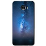 MRCİLETİSİM mrc175933 Samanyolu Kılıf HD Desen Baskılı Arka Kapak + Temperli Cam Samsung Galaxy C9 Pro ile uyumlu
