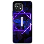 MRCİLETİSİM (mrc17691) Dark Neon Yaprak İ Harfi Kılıf Baskılı Kapak Tam Kaplayan Mat Seramik Xiaomi Mi 11 Lite ile uyumlu