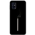 MRCİLETİSİM mrc181982 Sönmüş Kibrit Kılıf HD Desen Baskılı Arka Kapak + Temperli Cam Samsung Galaxy M31s ile uyumlu
