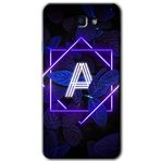 MRCİLETİSİM mrc186857 Dark Neon Yaprak A Harfi Kılıf HD Desen Baskılı Arka Kapak + Temperli Cam Samsung Galaxy J7 Prime 2 Kılıf HD Desen Baskı Arka Kapak + Temperli Cam ile uyumlu