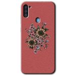 MRCİLETİSİM mrc190178 Retro Çiçek Kılıf HD Desen Baskılı Arka Kapak Samsung Galaxy M11 ile uyumlu
