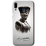 MRCİLETİSİM mrc191244 Mustafa Kemal Atatürk Kılıf HD Desen Baskılı Arka Kapak Samsung Galaxy M20 ile uyumlu