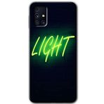 MRCİLETİSİM mrc194165 Neon İnscription Kılıf HD Desen Baskılı Arka Kapak Samsung Galaxy M31s ile uyumlu