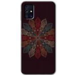 MRCİLETİSİM mrc194170 Mandala Flower Wal Kılıf HD Desen Baskılı Arka Kapak Samsung Galaxy M31s ile uyumlu