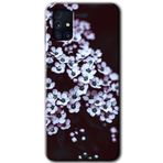 MRCİLETİSİM mrc194221 Beyaz Çiçek Kılıf HD Desen Baskılı Arka Kapak Samsung Galaxy M31s ile uyumlu