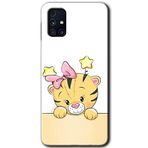 MRCİLETİSİM mrc194244 Sevimli Kedi Kılıf HD Desen Baskılı Arka Kapak Samsung Galaxy M31s ile uyumlu