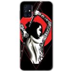 MRCİLETİSİM mrc194598 Samurai Girl Kılıf HD Desen Baskılı Arka Kapak Samsung Galaxy M31s ile uyumlu