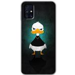 MRCİLETİSİM mrc194635 Angry Duck Kılıf HD Desen Baskılı Arka Kapak Samsung Galaxy M31s ile uyumlu