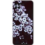 MRCİLETİSİM mrc194771 Beyaz Çiçek Kılıf HD Desen Baskılı Arka Kapak Samsung Galaxy M32 ile uyumlu
