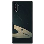 MRCİLETİSİM mrc197449 Space Planet Kılıf HD Desen Baskılı Arka Kapak + Temperli Cam Samsung Galaxy Note 10 ile uyumlu