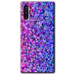 MRCİLETİSİM mrc197620 Pixel Mozaik Kılıf HD Desen Baskılı Arka Kapak + Temperli Cam Samsung Galaxy Note 10 ile uyumlu