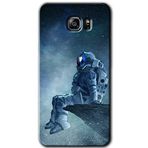 MRCİLETİSİM mrc198522 Astronot Yalnızlığı Kılıf HD Desen Baskılı Arka Kapak + Temperli Cam Samsung Galaxy Note 5 ile uyumlu