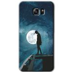MRCİLETİSİM mrc198531 Dolunay Yalnızlık Kılıf HD Desen Baskılı Arka Kapak + Temperli Cam Samsung Galaxy Note 5 ile uyumlu