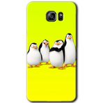 MRCİLETİSİM mrc198547 Penguenler Kılıf HD Desen Baskılı Arka Kapak + Temperli Cam Samsung Galaxy Note 5 ile uyumlu