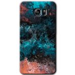 MRCİLETİSİM mrc198591 Liquid Colorfull Kılıf HD Desen Baskılı Arka Kapak + Temperli Cam Samsung Galaxy Note 5 ile uyumlu