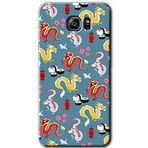 MRCİLETİSİM mrc198714 Funky Dragon Kılıf HD Desen Baskılı Arka Kapak + Temperli Cam Samsung Galaxy Note 5 ile uyumlu
