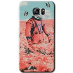 MRCİLETİSİM mrc198737 Uzay Bahçesi Kılıf HD Desen Baskılı Arka Kapak + Temperli Cam Samsung Galaxy Note 5 ile uyumlu