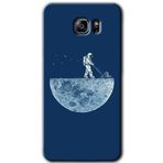 MRCİLETİSİM mrc198785 Uzay İşçisi Kılıf HD Desen Baskılı Arka Kapak + Temperli Cam Samsung Galaxy Note 5 ile uyumlu