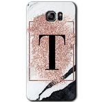 MRCİLETİSİM mrc198822 Pembe Mermer Desenli T Harfi Kılıf HD Desen Baskılı Arka Kapak + Temperli Cam Samsung Galaxy Note 5 Kılıf HD Desen Baskı Arka Kapak + Temperli Cam ile uyumlu